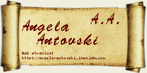 Angela Antovski vizit kartica